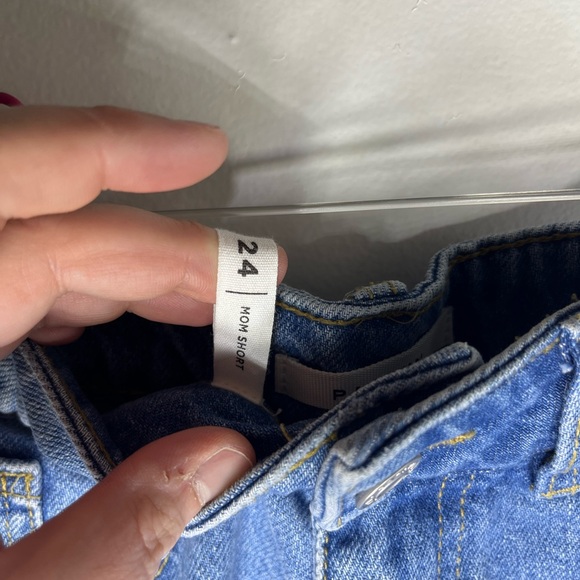 PacSun Mom Short High Rise Distressed Denim Shorts Size 24 - Picture 4 of 7